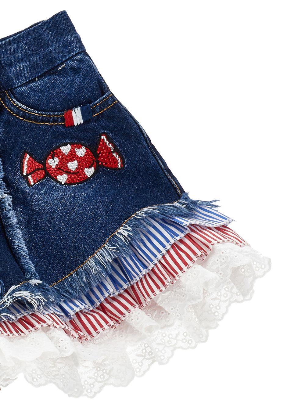 Shorts per bambina Monnalisa di jeans 19G4017015 0055 MONNALISA 