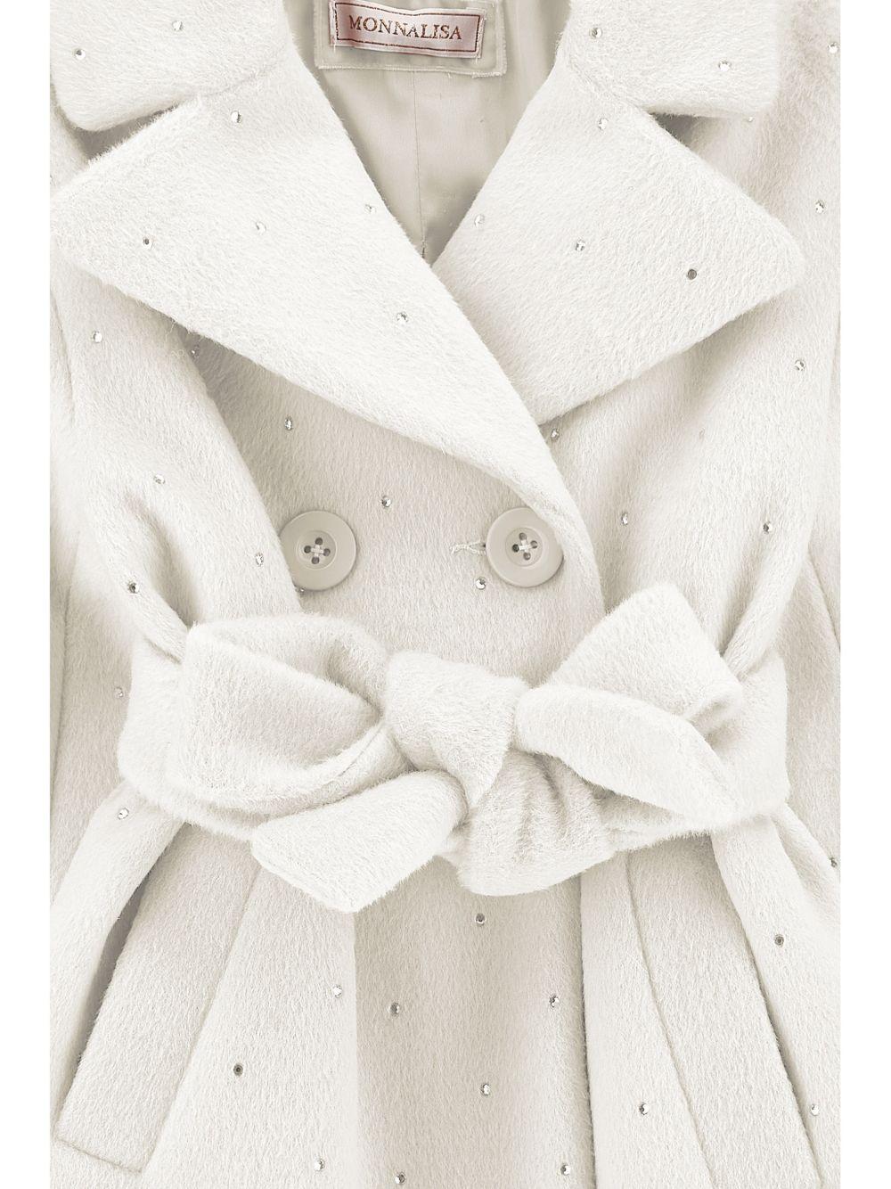 Cappotto per bambina Monnalisa con cintura 17H1118036 0001 MONNALISA 