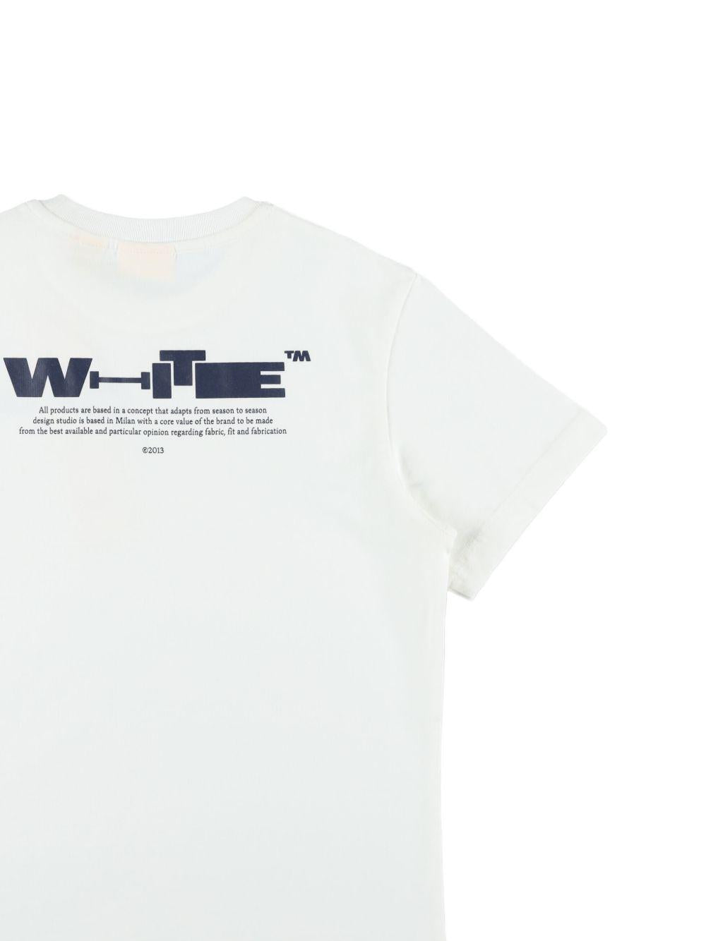 T-shirt per bambino Off White Kids con stampa OBAA002S26JER00A 100 OFF WHITE KIDS 