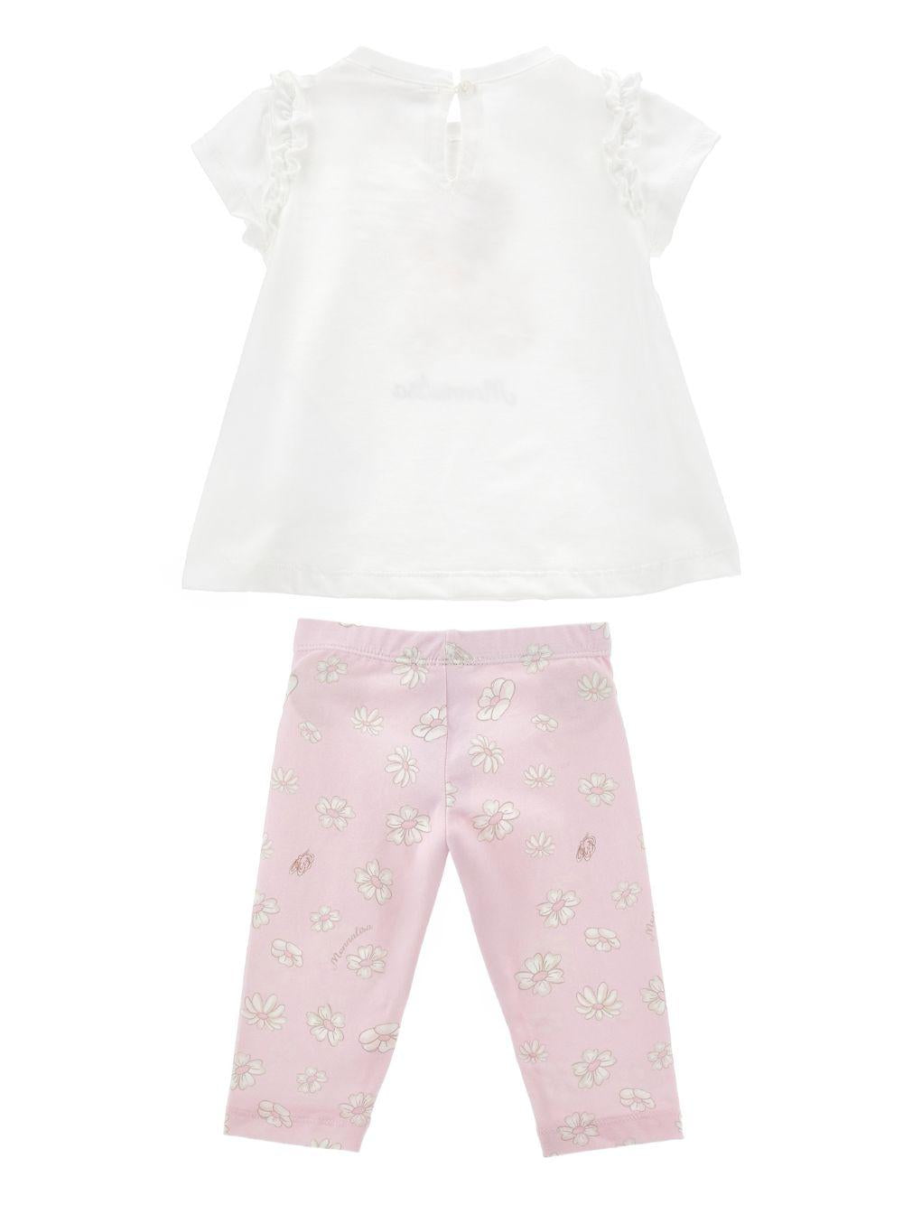 Completo per neonata Monnalisa due pezzi 31G5037666 9001 MONNALISA 
