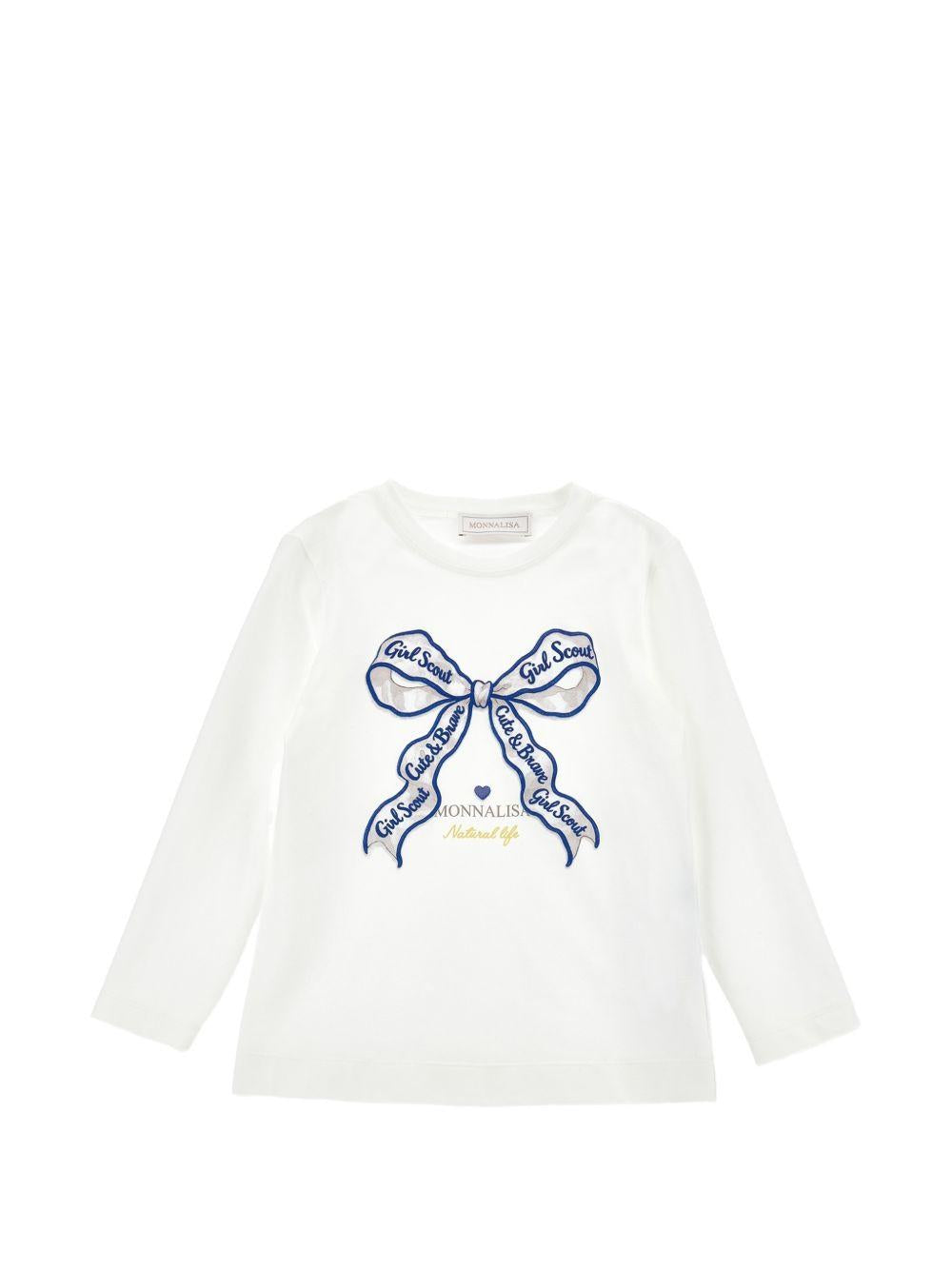 T-shirt per bambina Monnalisa fiocco 11H6218201 0156 MONNALISA 
