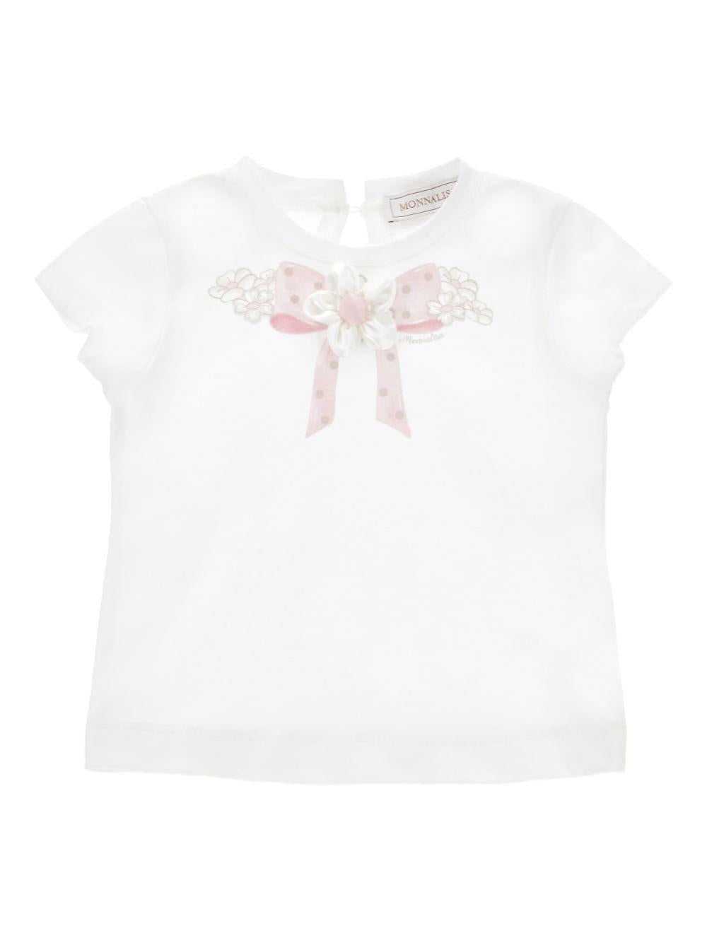 T-shirt per neonata Monnalisa con stampa 31G6167206 0001 MONNALISA 