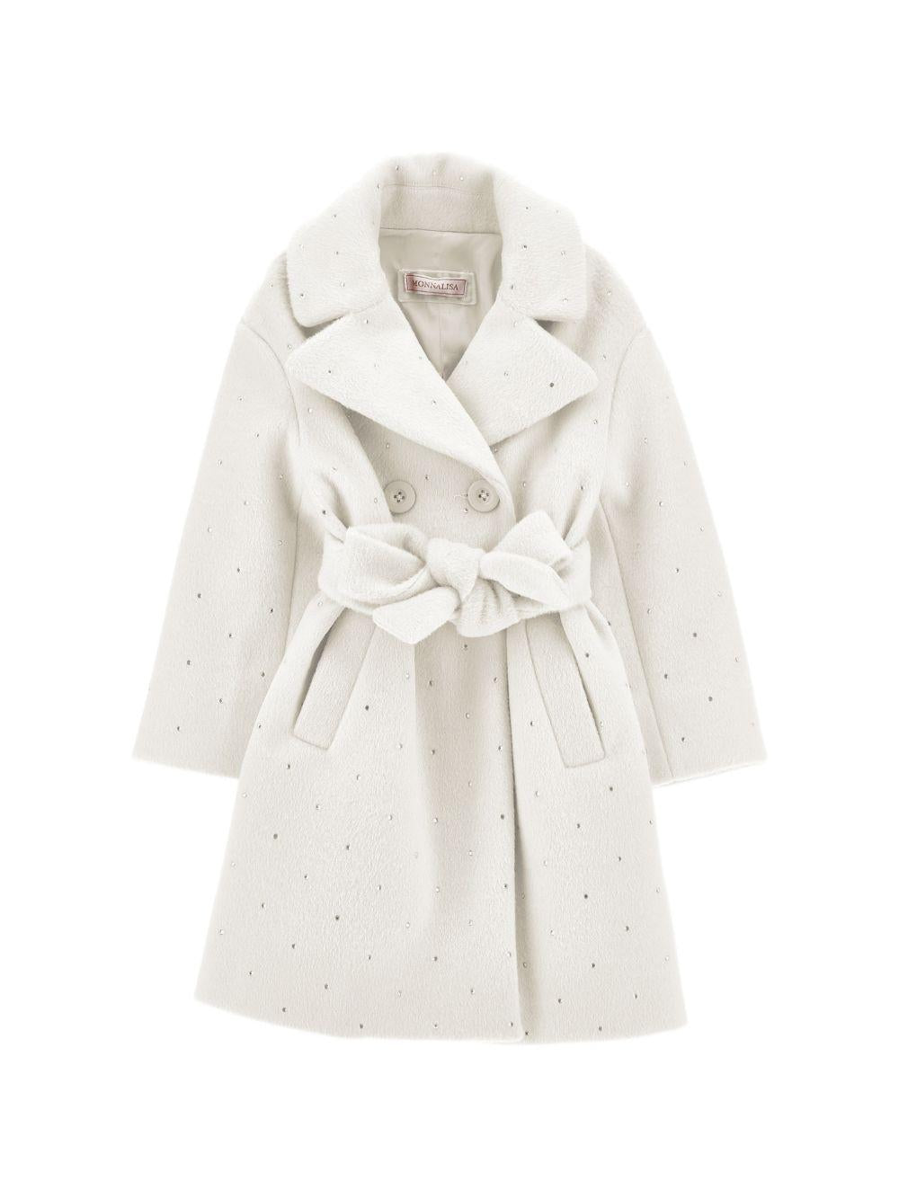 Cappotto per bambina Monnalisa con cintura 17H1118036 0001 MONNALISA 