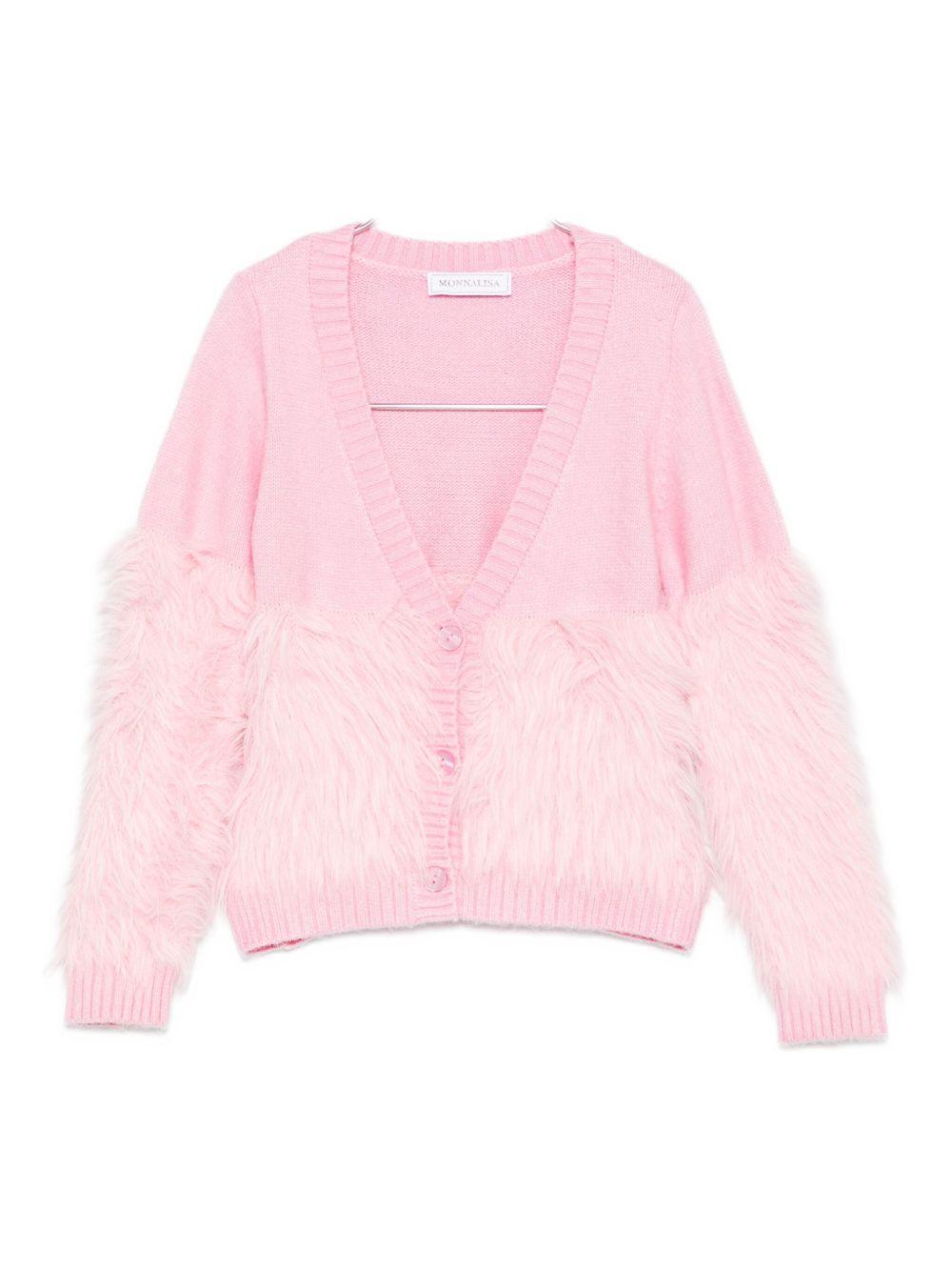 Monnalisa cardigan peloso 17F8026059 0090 MONNALISA 