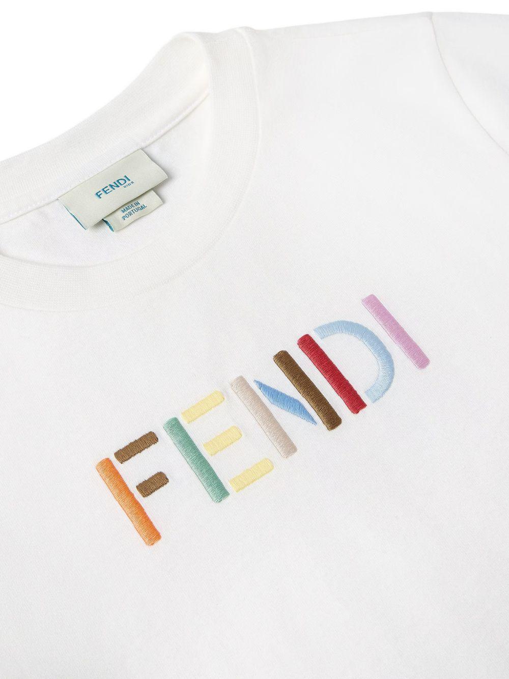 T-shirt unisex Fendi Kids con logo JUI208AY8D F0TU9 FENDI KIDS 