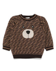 Maglione per neonato Fendi Kids con orsetto BUG188ATRQ F15B6 FENDI KIDS 