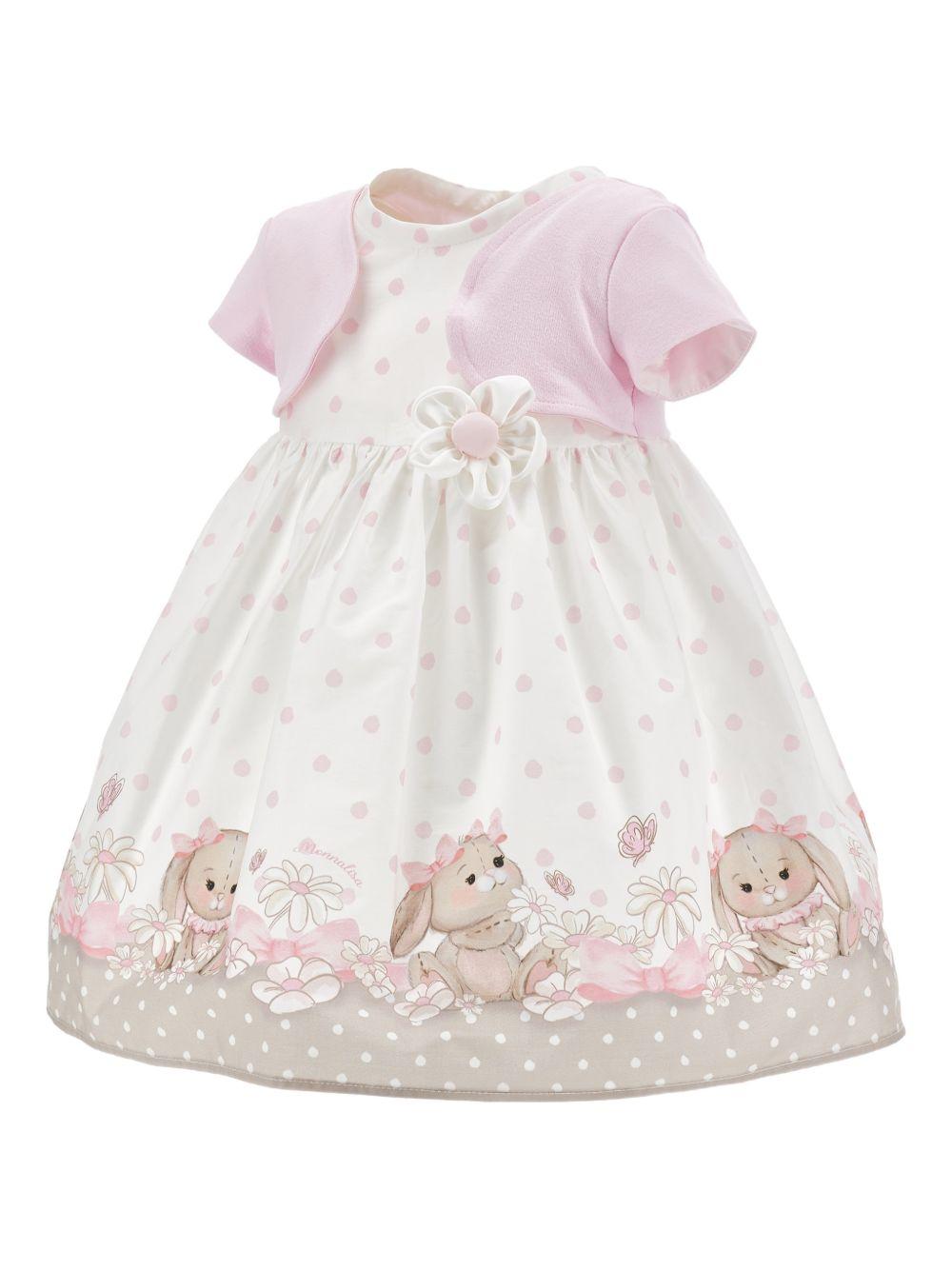 Abito per neonata Monnalisa a pois 31G9127667 019B MONNALISA 