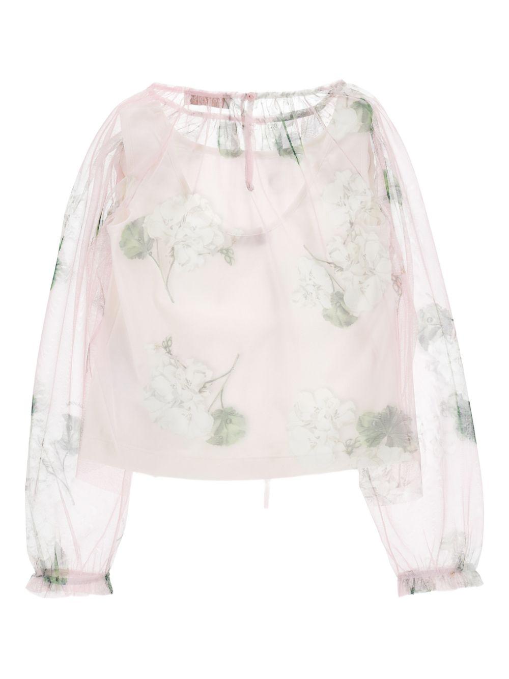 Blusa per bambina Monnalisa in tulle 71G3087657 0091 MONNALISA 