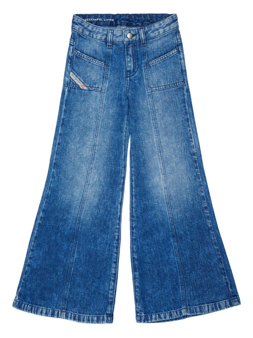 Jeans per bambina Diesel Kids a zampa - Ninna Nanna