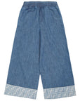 Jeans per bambina Fendi Kids a gamba larga - Ninna Nanna