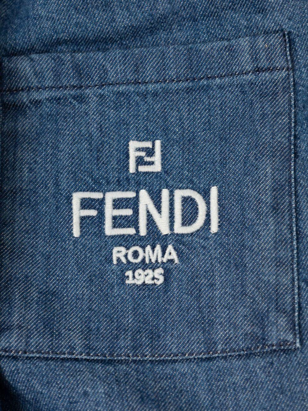 Jeans per bambina Fendi Kids a gamba larga - Ninna Nanna
