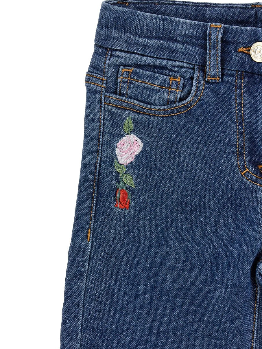Jeans per bambina Monnalisa con ricamo - Ninna Nanna