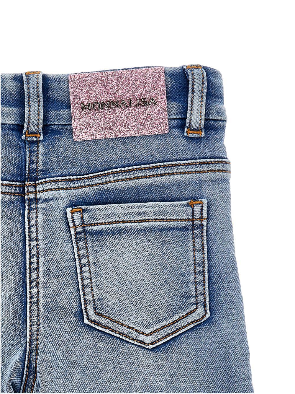 Jeans per bambina Monnalisa con ricamo - Ninna Nanna