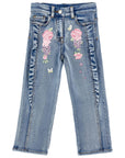 Jeans per bambina Monnalisa con ricamo - Ninna Nanna