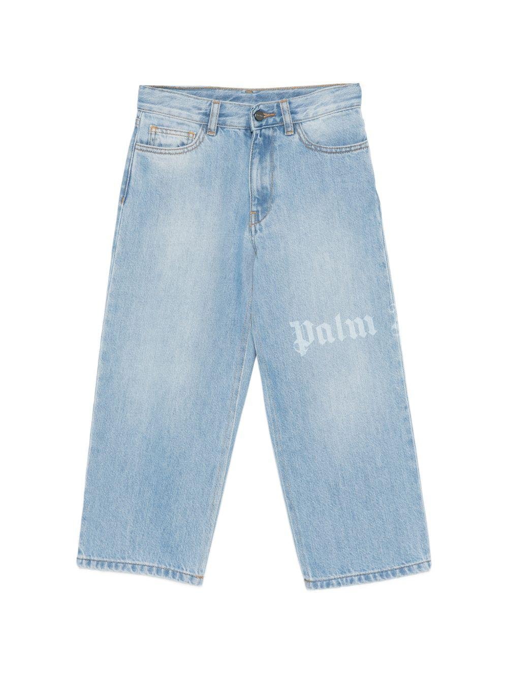 Jeans per bambino Palm Angels Kids con logo - Ninna Nanna