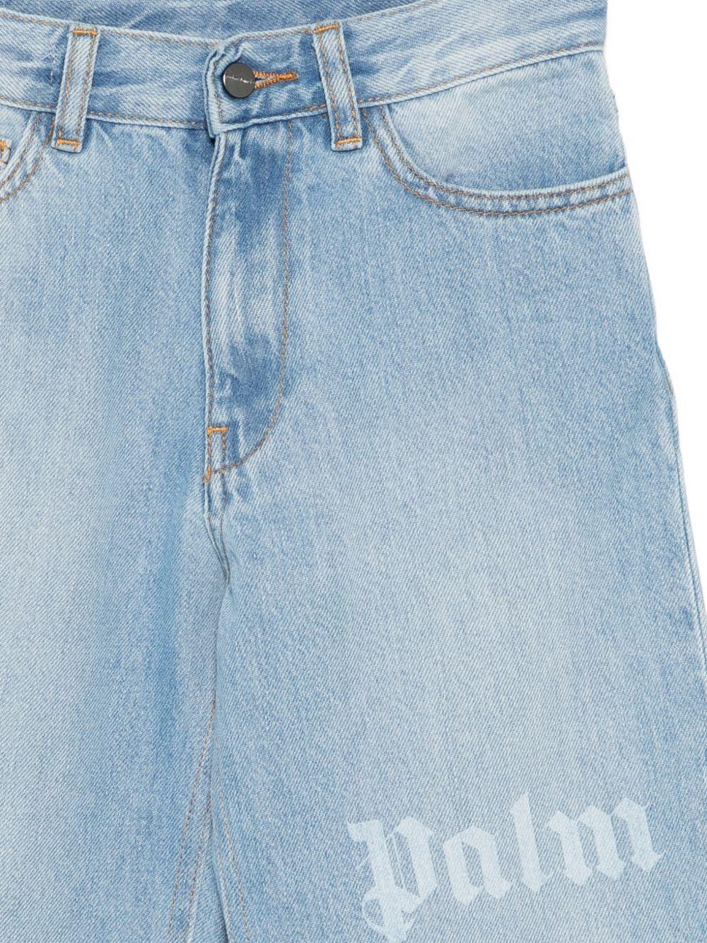 Jeans per bambino Palm Angels Kids con logo - Ninna Nanna