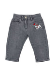 Jeans per neonata Monnalisa con ricamo - Ninna Nanna