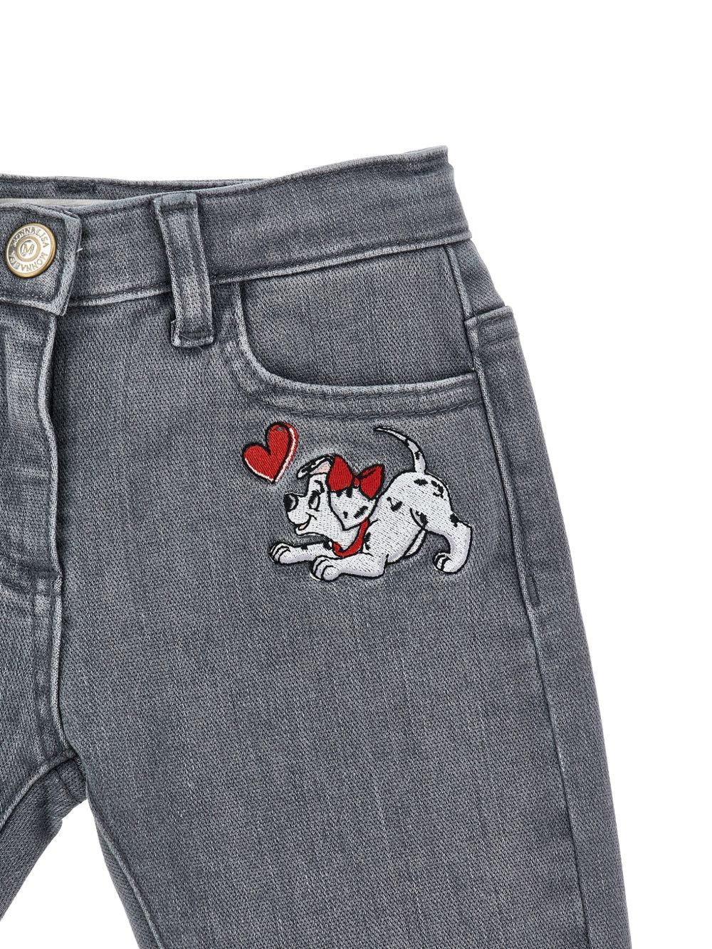 Jeans per neonata Monnalisa con ricamo - Ninna Nanna