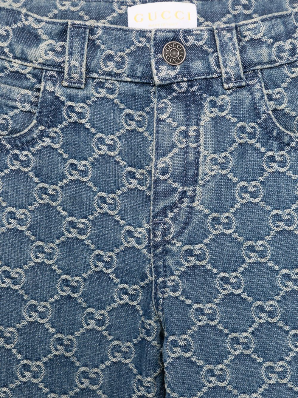 Jeans per neonato Gucci Kids GG jacquard - Ninna Nanna
