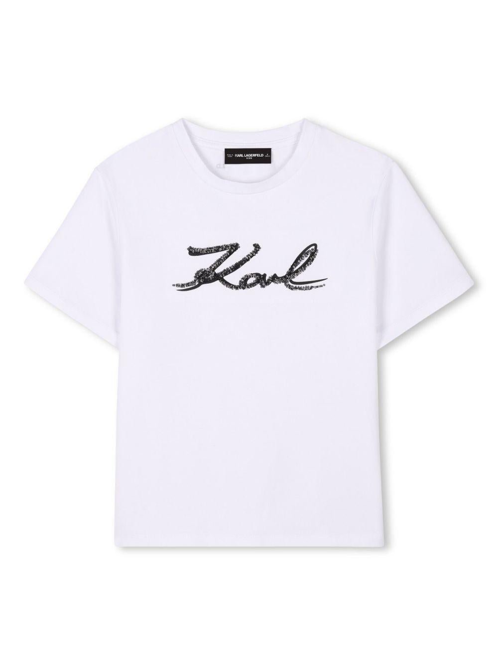 Karl Lagerfeld Kids t-shirt con strass - Ninna Nanna