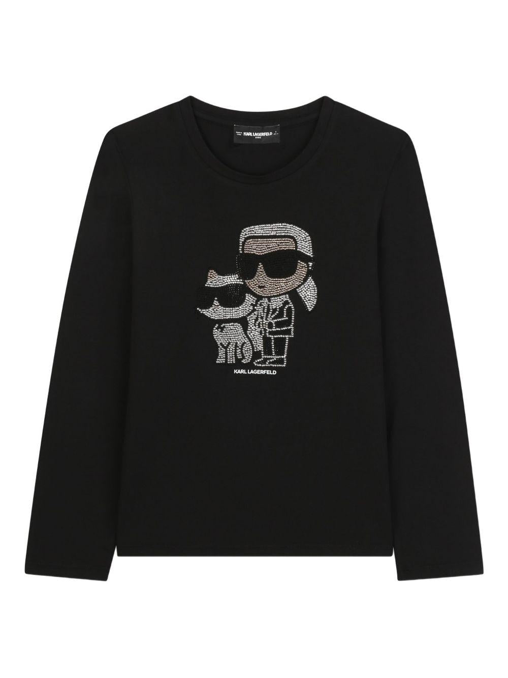 Karl Lagerfeld Kids t-shirt con strass - Ninna Nanna