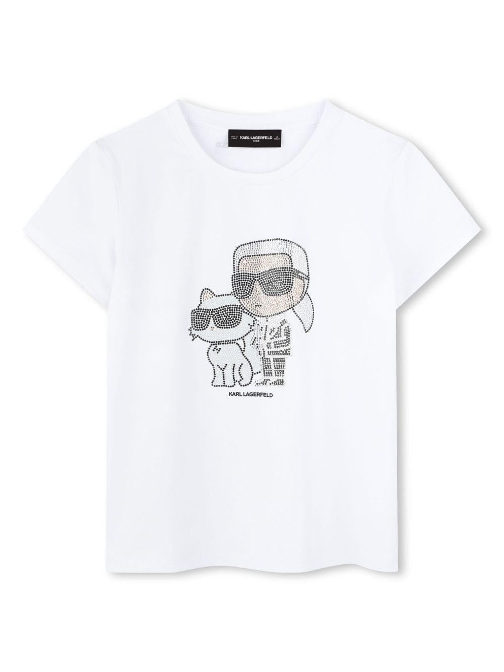 Karl Lagerfeld Kids t-shirt con strass - Ninna Nanna
