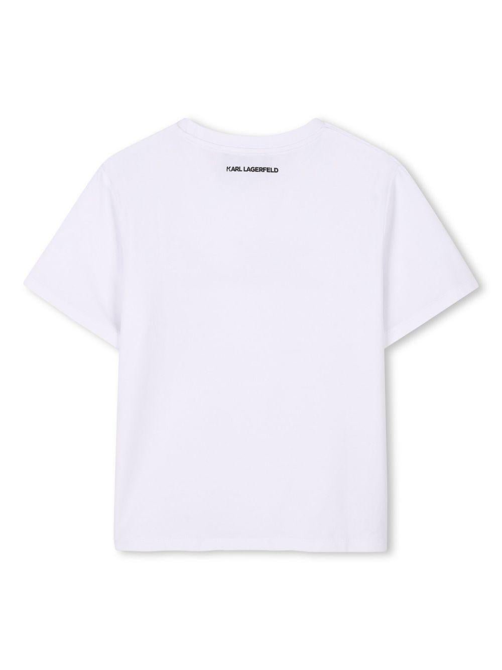 Karl Lagerfeld Kids t-shirt con strass - Ninna Nanna