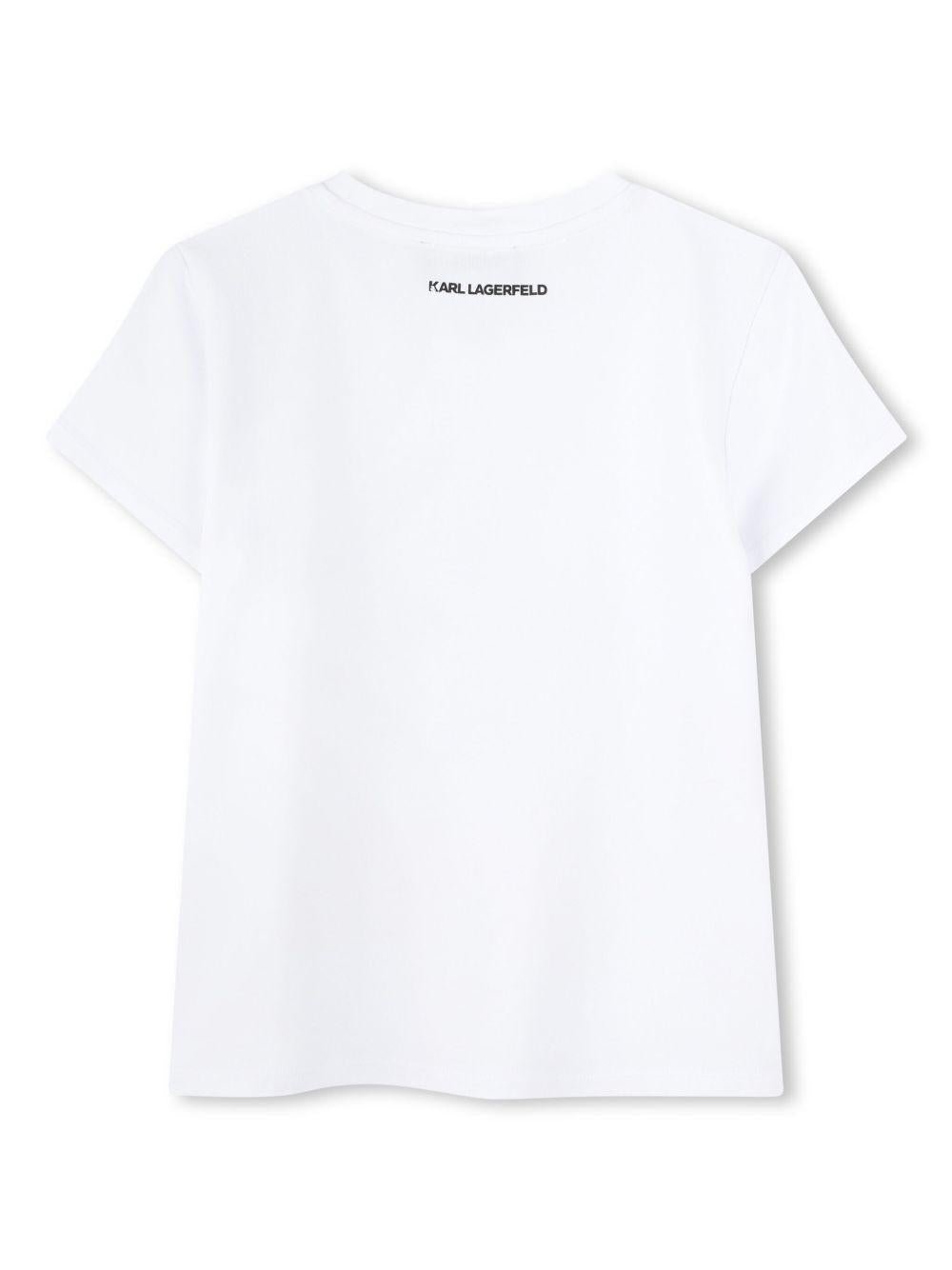 Karl Lagerfeld Kids t-shirt con strass - Ninna Nanna