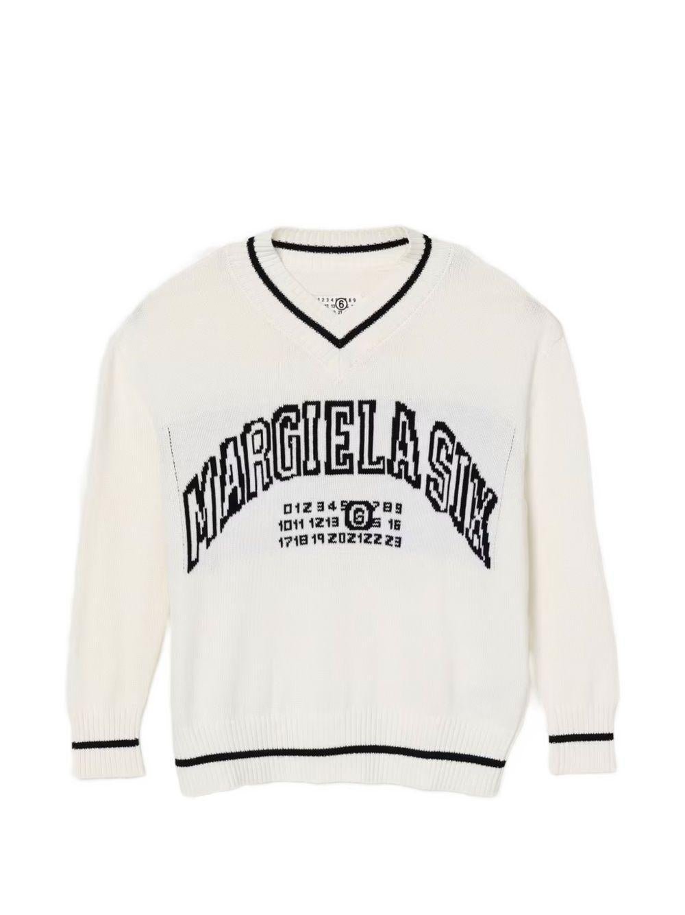 Maglione per bambina Maison Margiela Kids con logo - Ninna Nanna