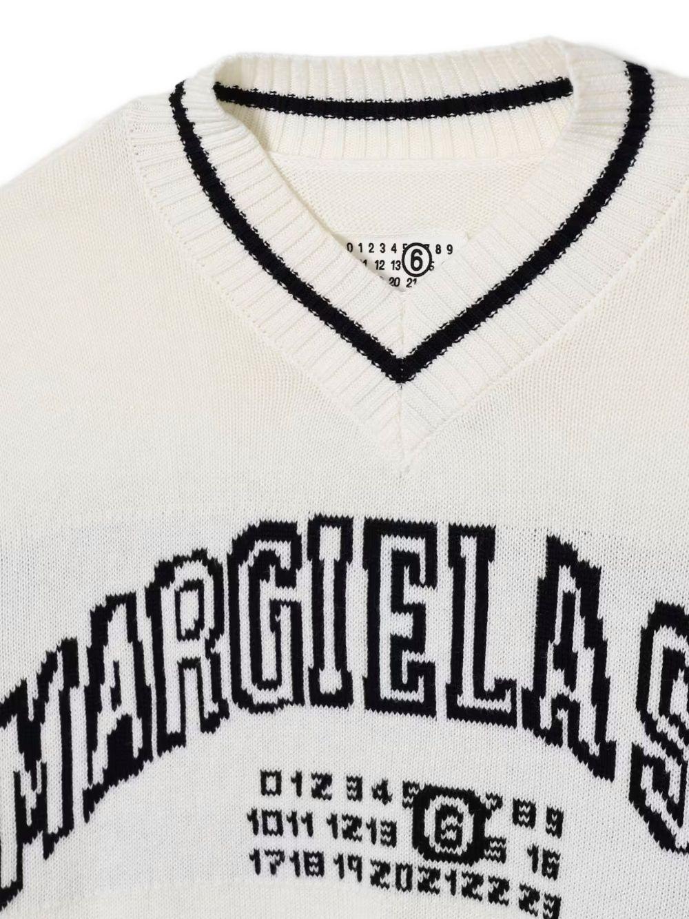 Maglione per bambina Maison Margiela Kids con logo - Ninna Nanna