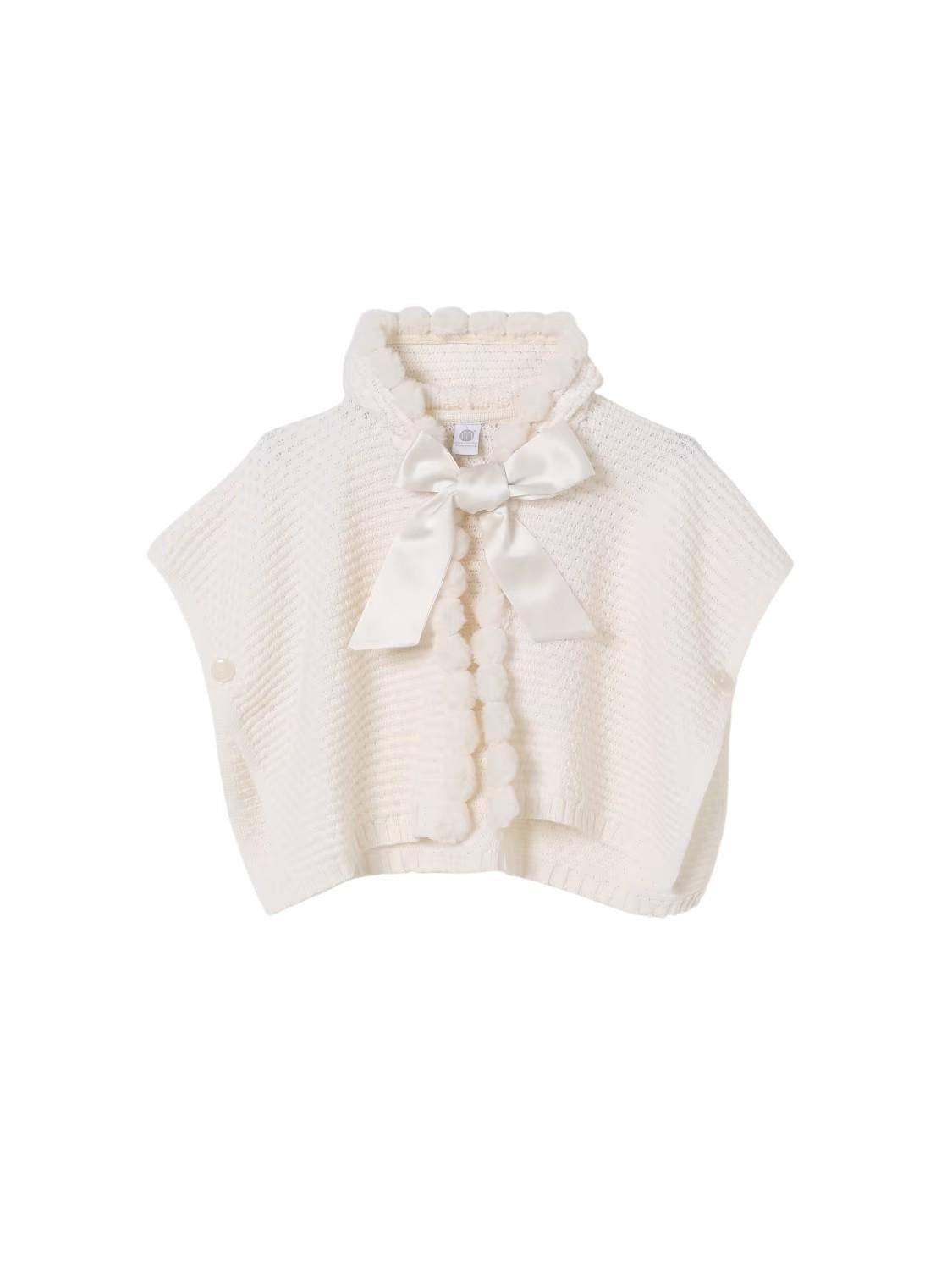 Mantella per neonata Marlù Couture in lana - Ninna Nanna