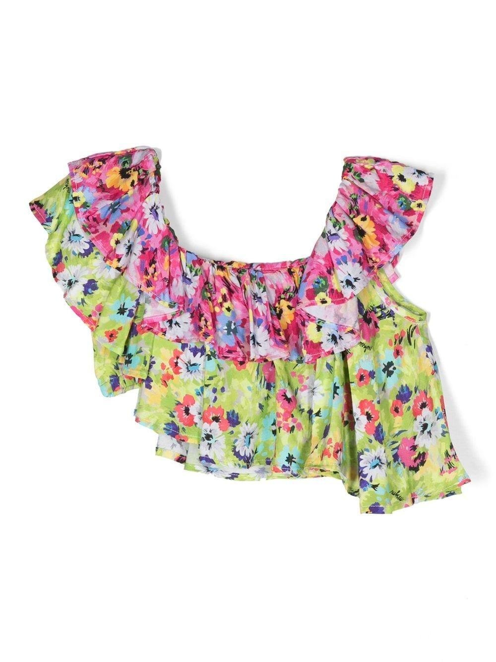 MSGM Kids blusa con volant - Ninna Nanna