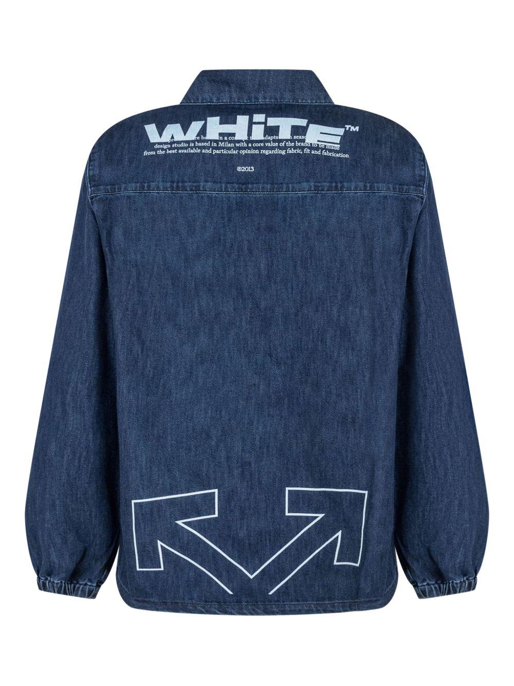 Off White Kids camicia in jeans - Ninna Nanna