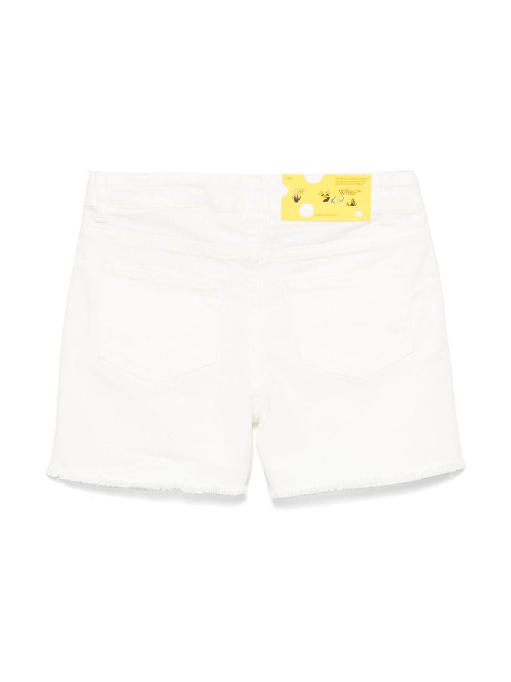 Off White Kids shorts in jeans - Ninna Nanna