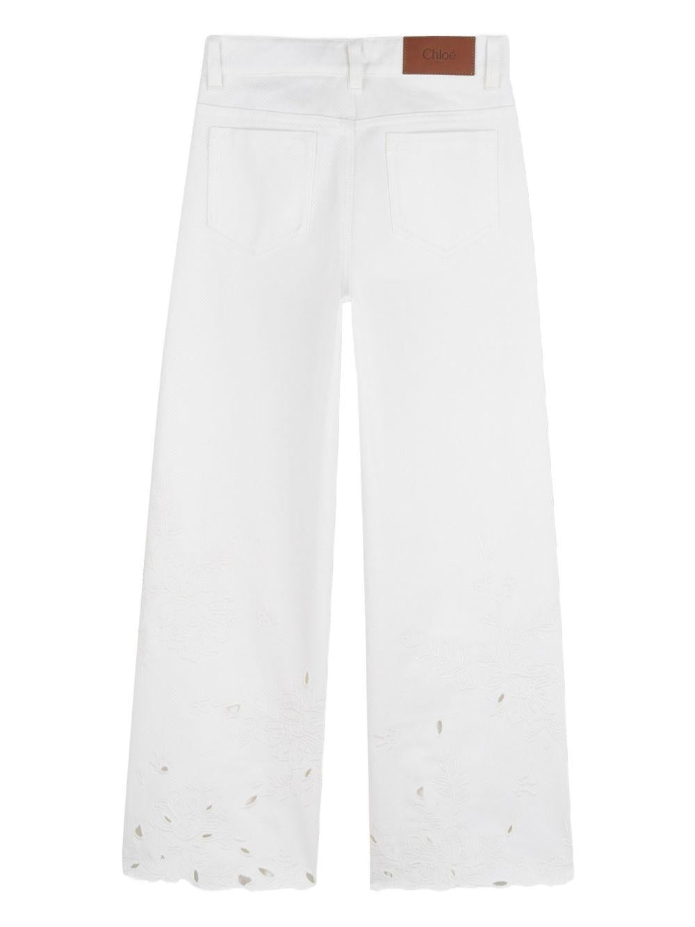 Pantaloni per bambina Chloé Kids a fiori - Ninna Nanna