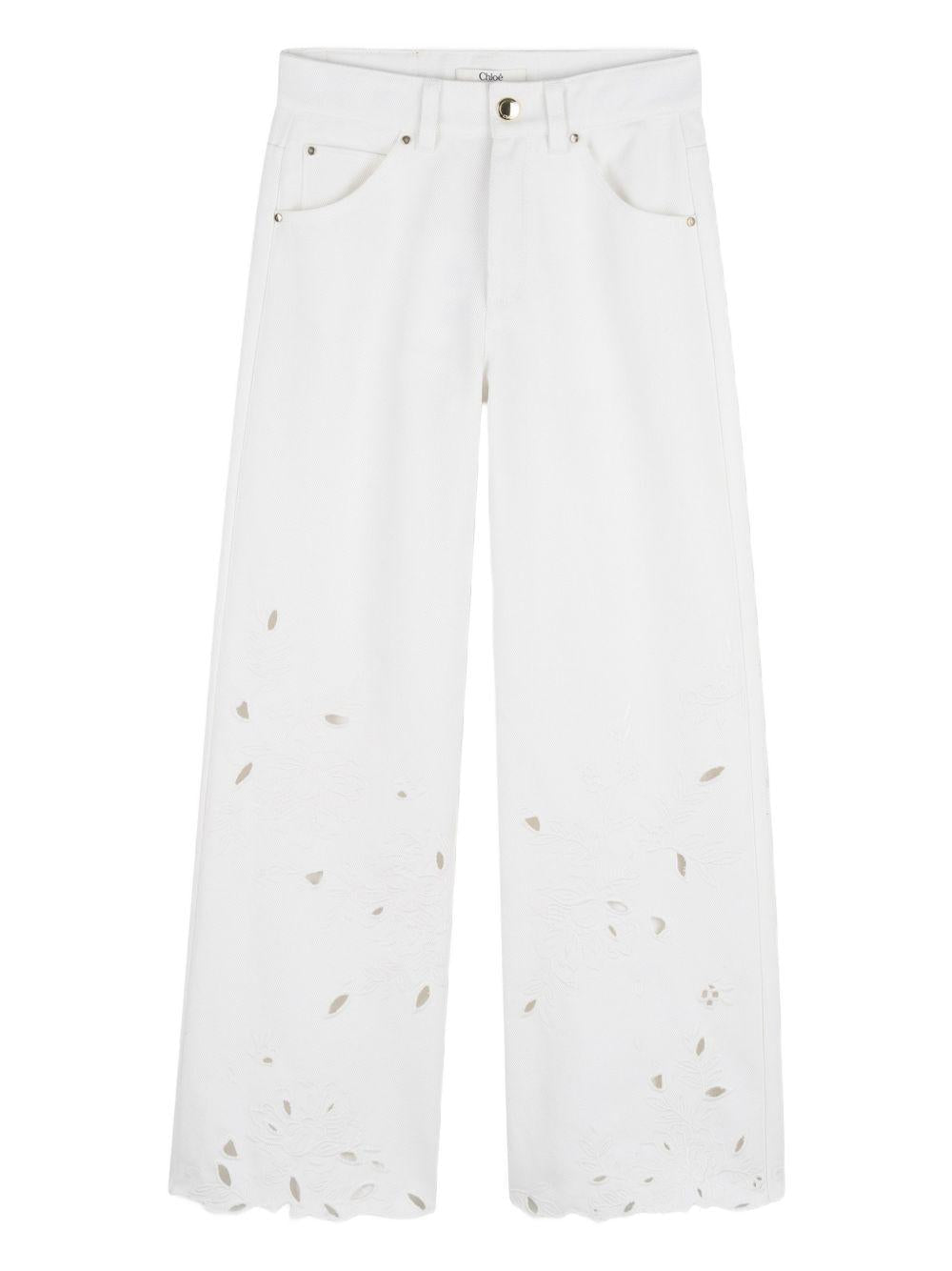 Pantaloni per bambina Chloé Kids a fiori - Ninna Nanna