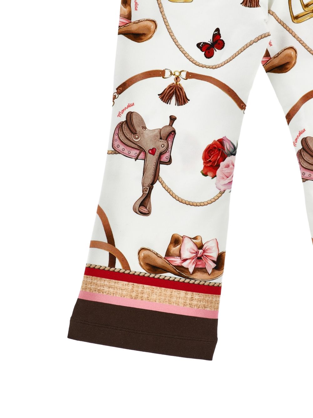 Pantaloni per bambina Monnalisa con stampa - Ninna Nanna