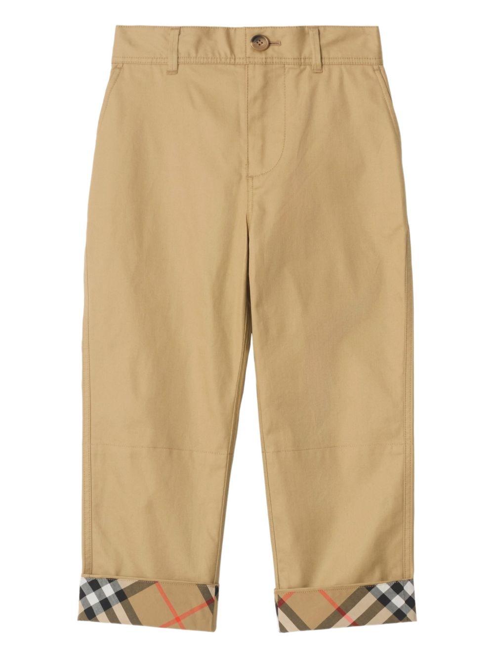 Pantaloni per bambino Burberry Kids con risvoltino - Ninna Nanna