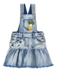 Salopette per bambina Monnalisa di jeans - Ninna Nanna