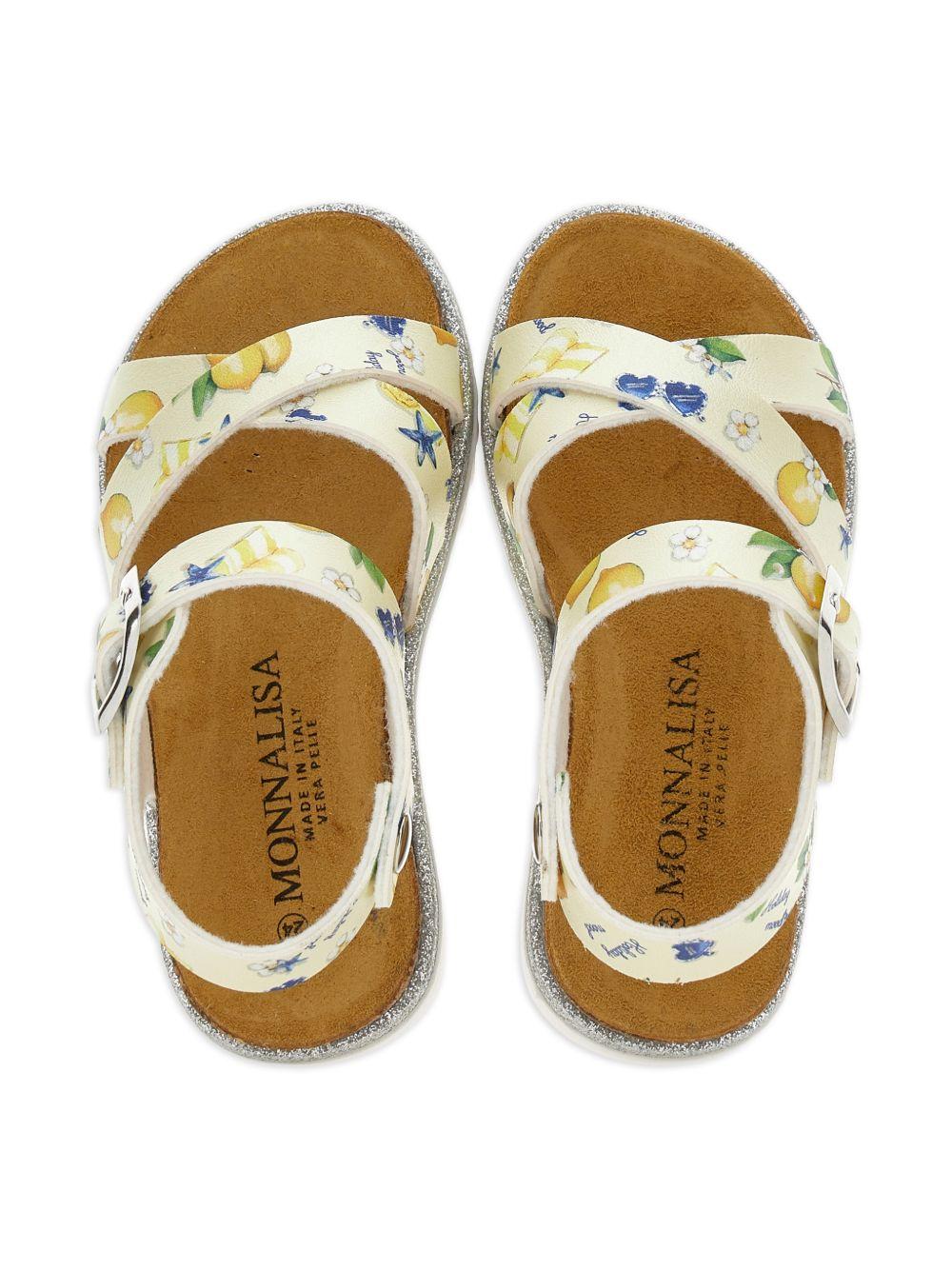 Sandali per bambina Monnalisa con limoni - Ninna Nanna