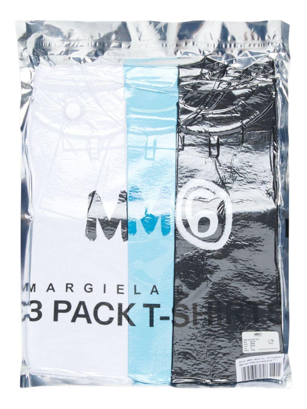 Set 3 t-shirt Maison Margiela Kids con stampa - Ninna Nanna