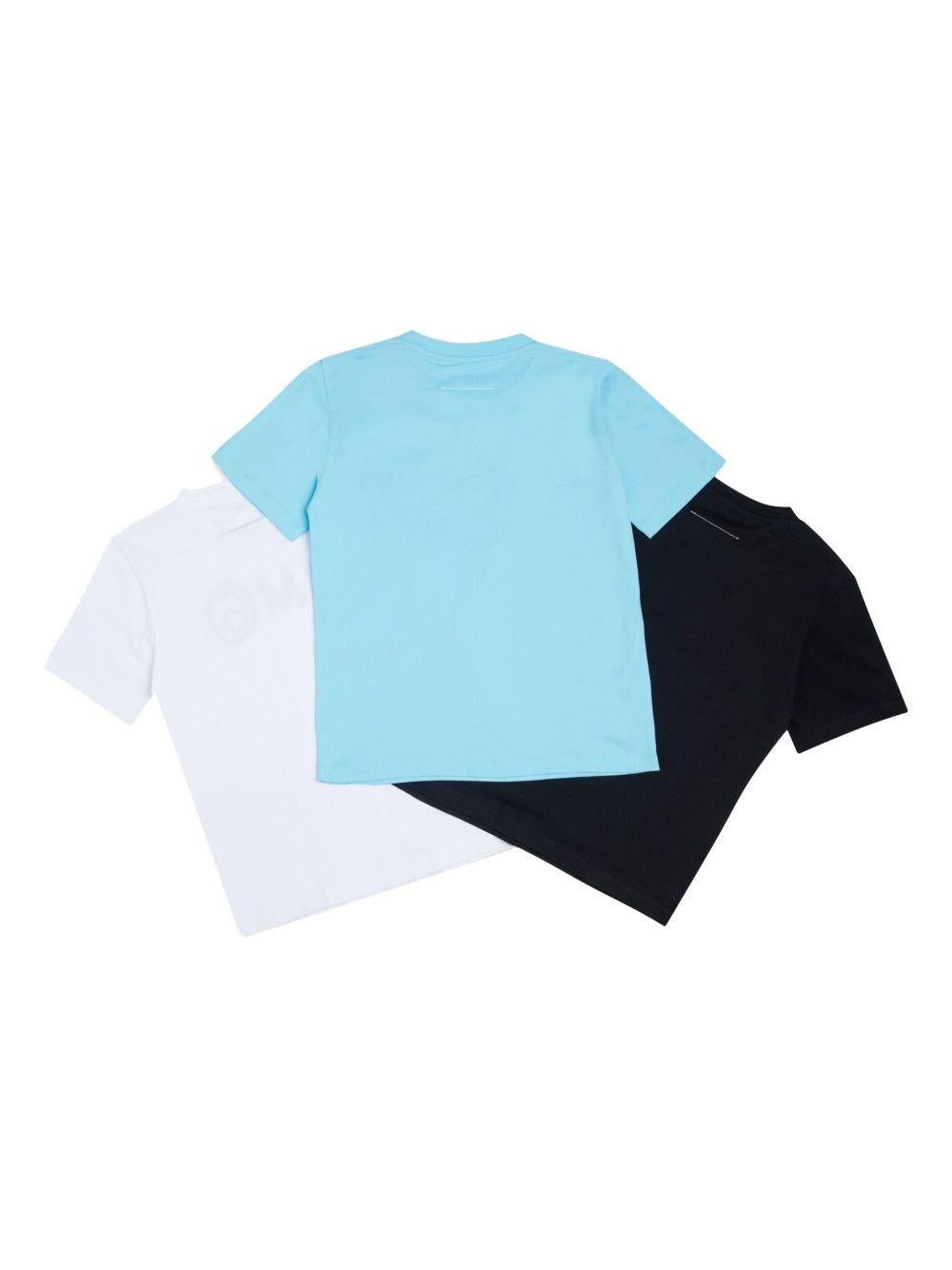 Set 3 t-shirt Maison Margiela Kids con stampa - Ninna Nanna
