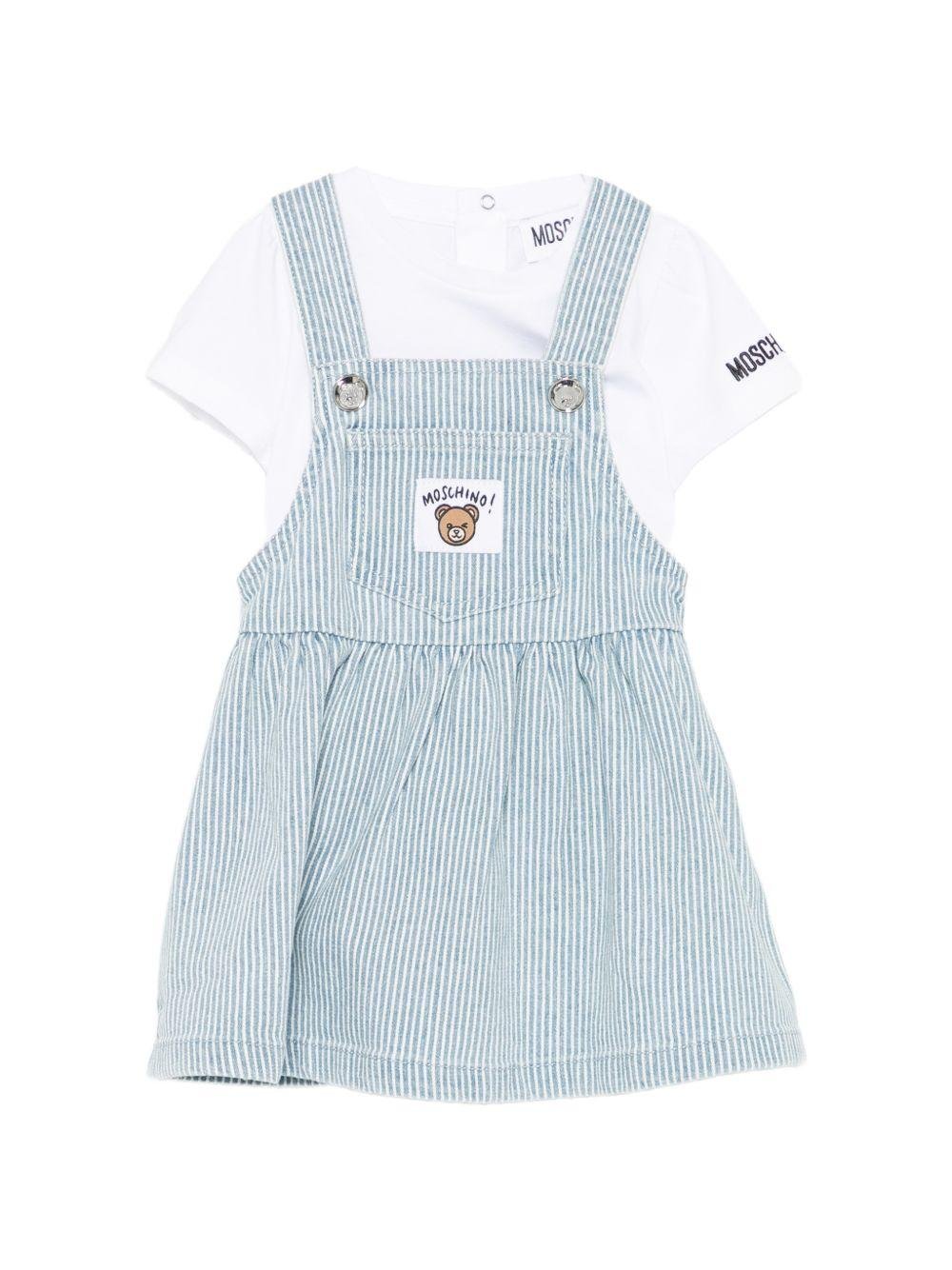 Set salopette per neonata Moschino Kids con t-shirt - Ninna Nanna