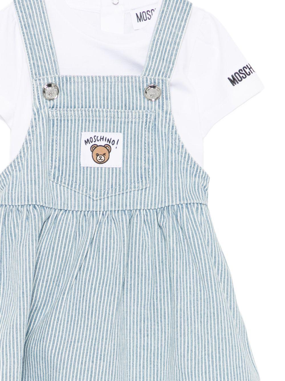 Set salopette per neonata Moschino Kids con t-shirt - Ninna Nanna