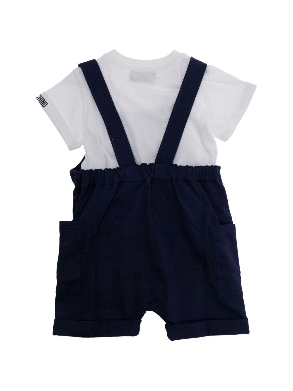 Set t-shirt per neonato Moschino Kids e salopette - Ninna Nanna