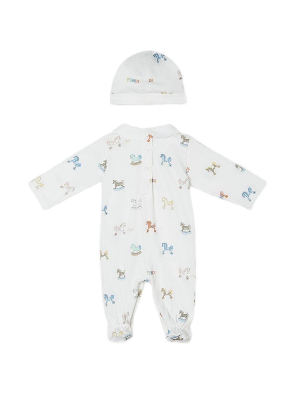Set tutina per neonato Fendi Kids con stampa - Ninna Nanna