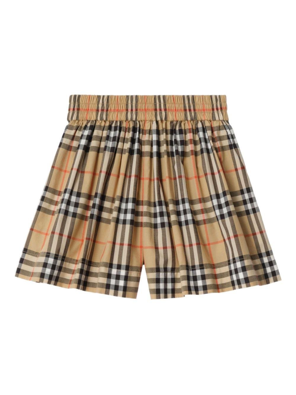 Shorts per bambina Burberry Kids in check - Ninna Nanna