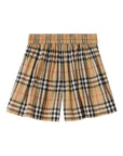 Shorts per bambina Burberry Kids in check - Ninna Nanna