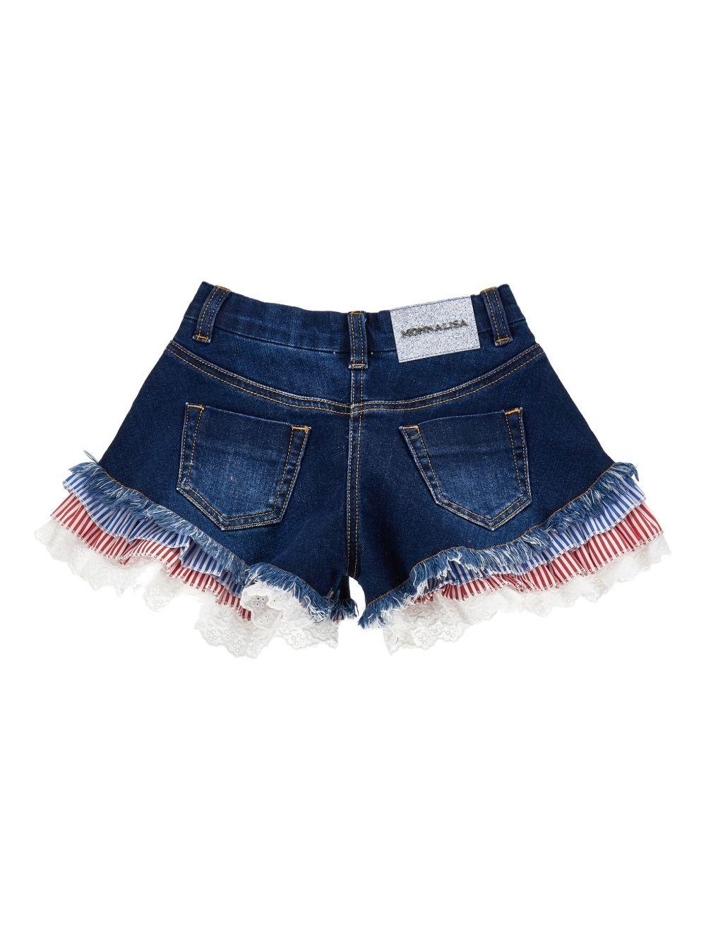 Shorts per bambina Monnalisa di jeans - Ninna Nanna