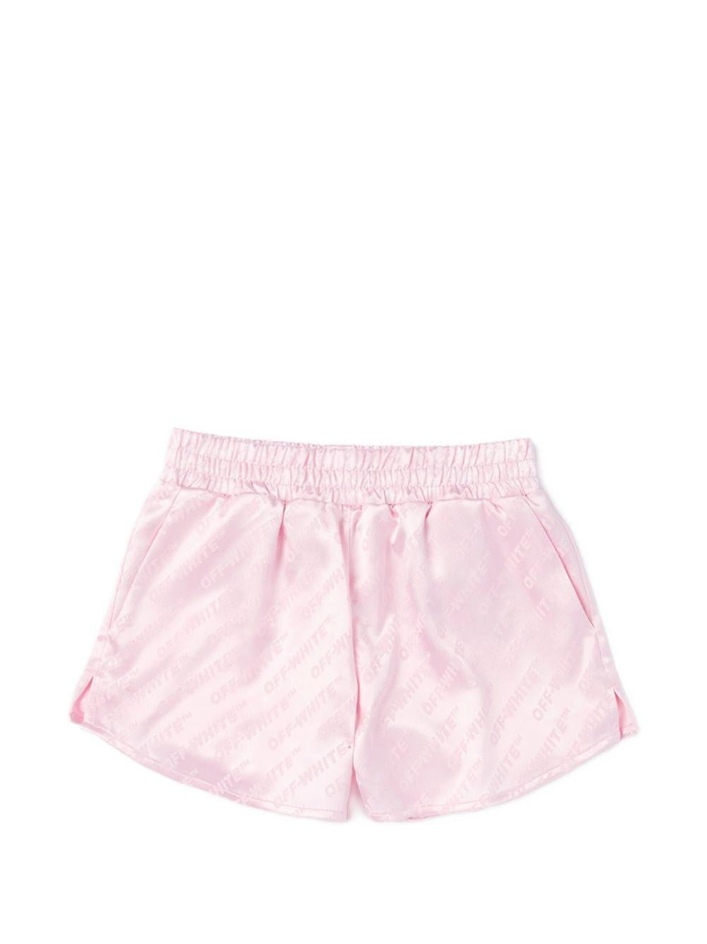 Shorts per bambina Off White Kids logato - Ninna Nanna